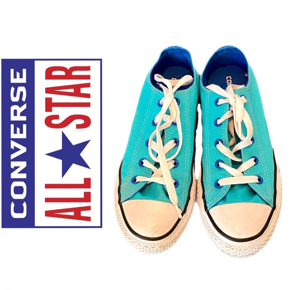 CONVERSE ALL STAR Junior Chuck Taylor Low Rise Sneakers in Aqua